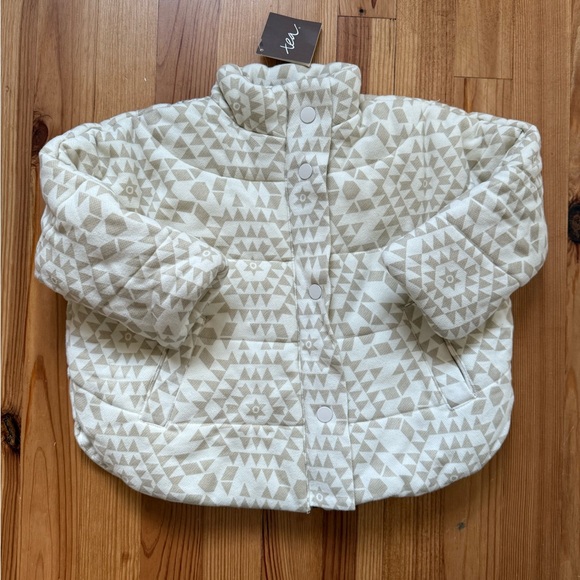 Tea Collection Azulejo Quilted Cotton Coat, NWT Size XS 2/3 - Picture 1 of 3